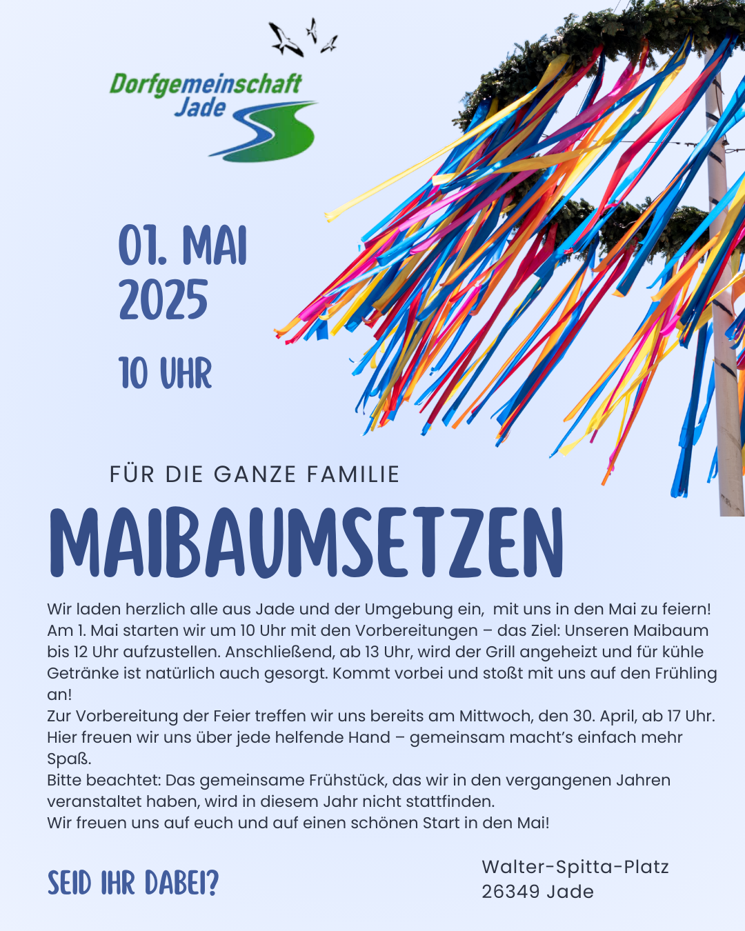 Maibaumsetzen Einladung
